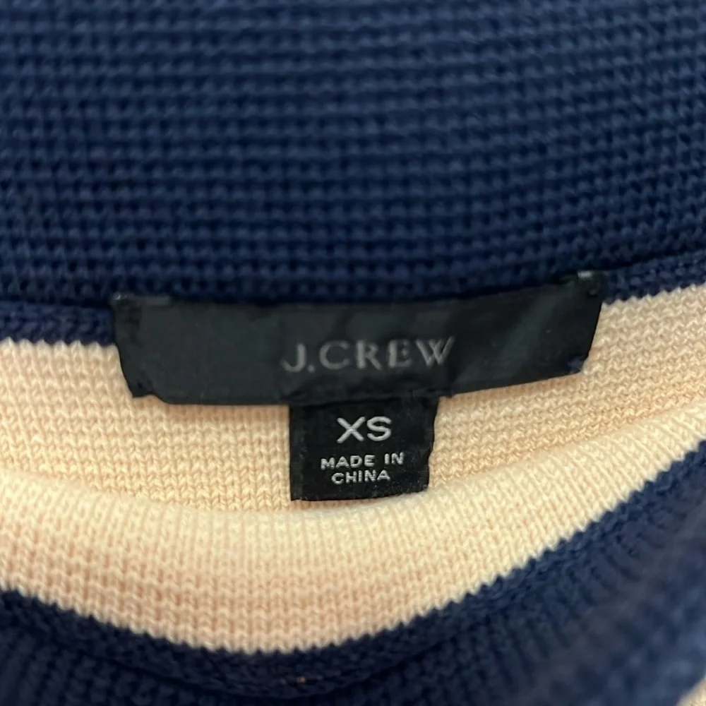 J.Crew Sweater Womens midi length pencil skirt in navy and tan stripe size XS